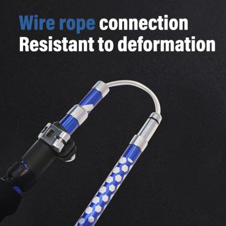 Bâton de randonnée pliable en cinq sections, ultra-léger, en aluminium 7075 avec revêtement extérieur en alliage.