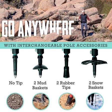 Bâton d'escalade en alliage d'aluminium avec poignée ferme