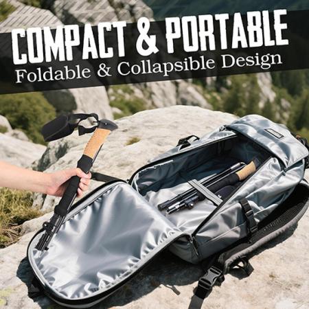 Bâton d'escalade en alliage d'aluminium avec poignée ferme