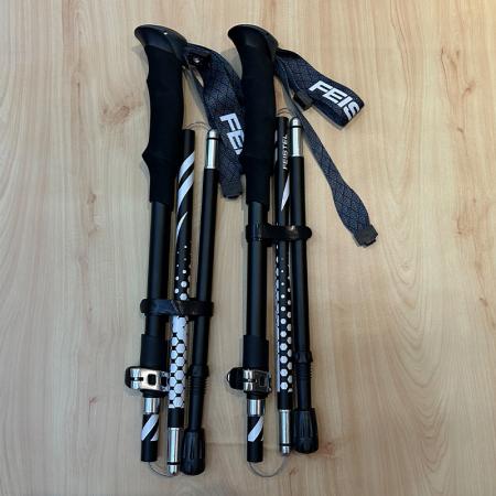 Bâtons de randonnée ultralégers, portables et pliables en duralumin aluminium 7075 