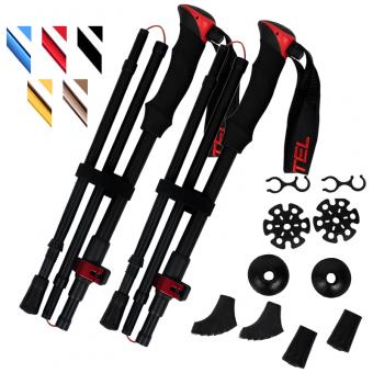 Bâton de randonnée pliable en aluminium léger personnalisé