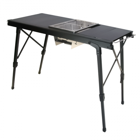 Table de camping pliante en forme de X IGT en aluminium léger et réglable en hauteur pour l'extérieur