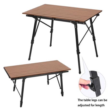 Table de plage pliante ultralégère avec sac de transport, idéale pour les voyages, les pique-niques et le camping. 