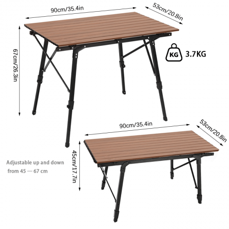 Table de plage pliante ultralégère avec sac de transport, idéale pour les voyages, les pique-niques et le camping. 