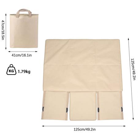 Chaise de camping double dossier légère et pliable avec structure en aluminium et tissu Oxford
