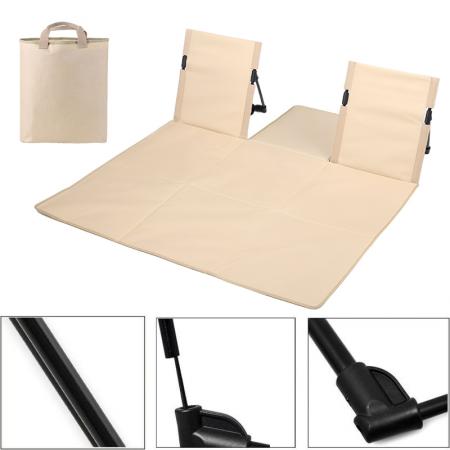 Chaise de camping double dossier légère et pliable avec structure en aluminium et tissu Oxford
