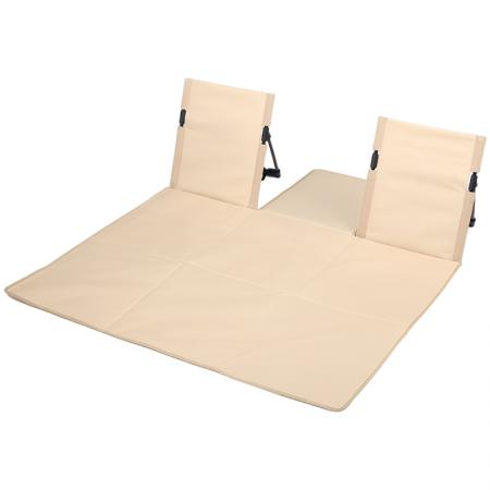 Chaise de camping double dossier légère et pliable avec structure en aluminium et tissu Oxford