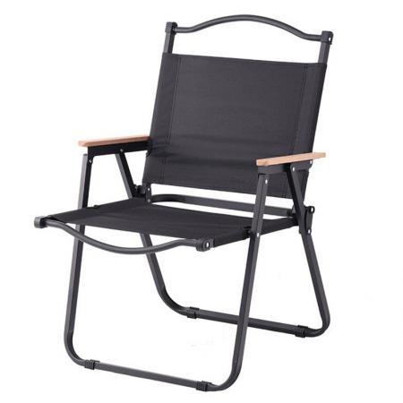 Chaise Kermit pliable en bois, légère et moderne, idéale pour le camping en plein air. 