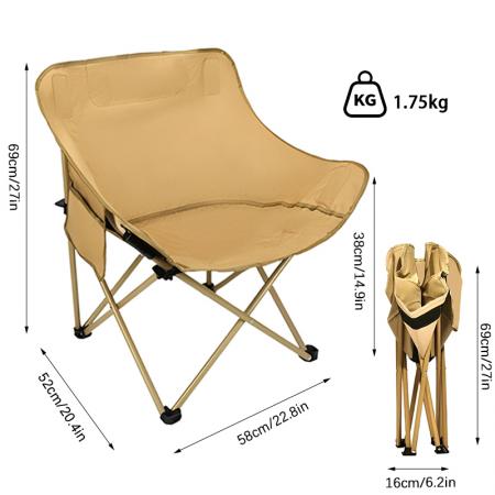 Chaise de plage pliante portable personnalisée avec logo couleur pour le camping et la pêche. 