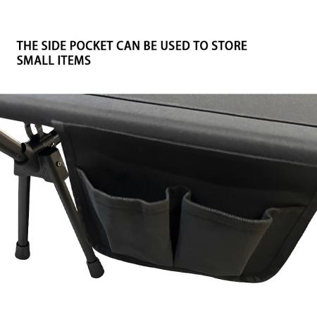 Lit de camp pliant portable ultraléger en alliage d'aluminium pour une personne, idéal pour le voyage ou les loisirs.