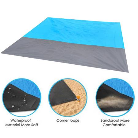 Tapis de plage imperméable, tapis de pique-nique portable d'extérieur, couverture de sol pour le camping 