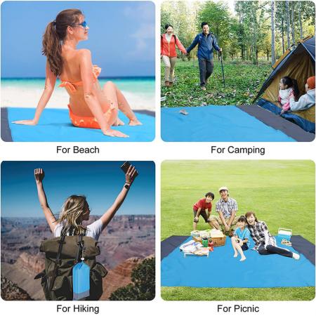 Tapis de plage imperméable, tapis de pique-nique portable d'extérieur, couverture de sol pour le camping 