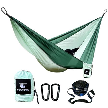 Hamac de camping ultraléger pour randonnée en extérieur, simple ou double, avec 2 sangles pour arbres 
