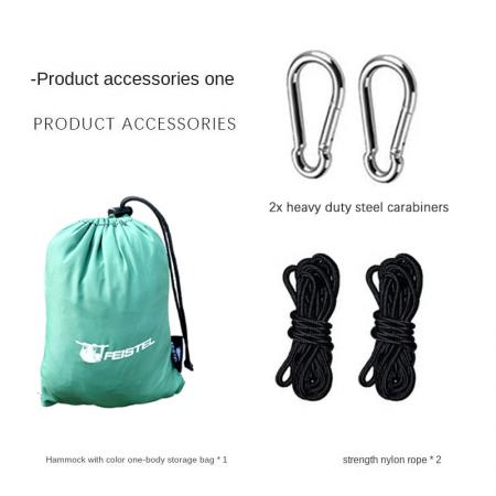 Hamac de camping portable en nylon résistant pour 1 à 2 personnes, idéal pour la randonnée. 