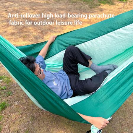 Hamac de camping ultraléger pour randonnée en extérieur, simple ou double, avec 2 sangles pour arbres 