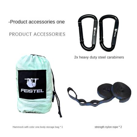 Hamac de camping ultraléger pour randonnée en extérieur, simple ou double, avec 2 sangles pour arbres 