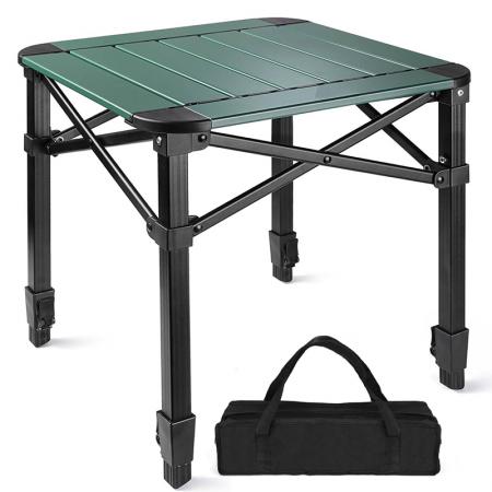 Table carrée pliante légère et réglable pour pique-nique, jardin ou camping