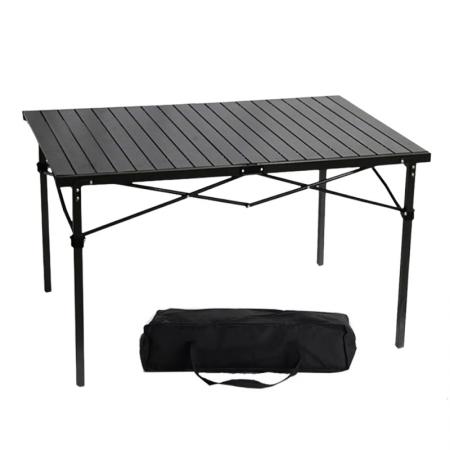 Table pliante carrée portable en métal pour terrasse ou jardin 