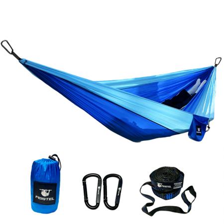 Hamac en nylon résistant et durable, anti-enroulement, type parachute, pour le camping et la randonnée, capacité de charge 200 kg