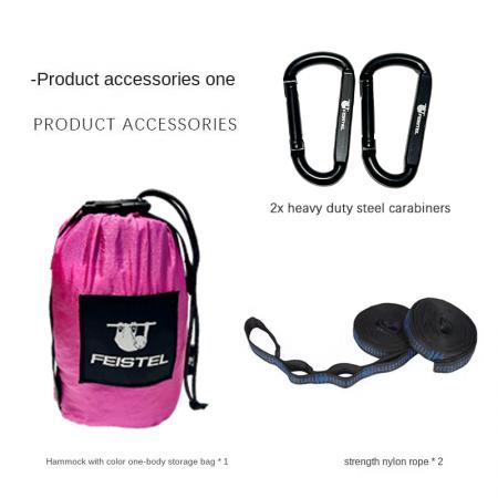 hamac double portable de camping, léger, haute capacité de charge et anti-basculement