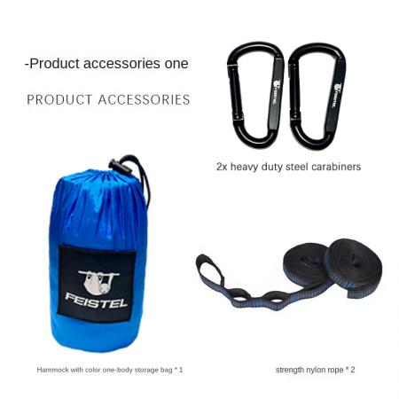 Hamac en nylon résistant et durable, anti-enroulement, type parachute, pour le camping et la randonnée, capacité de charge 200 kg