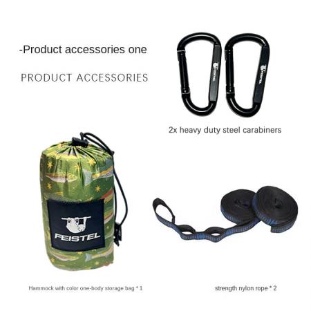 Hamac d'extérieur en nylon parachute, anti-moustiques, pour le camping et la randonnée, capacité 150 kg