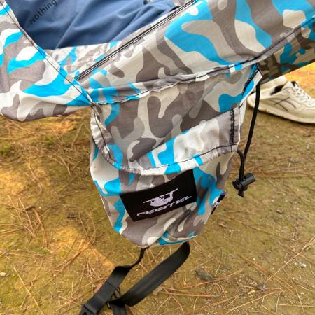 Hamac portable d'extérieur pour 2 personnes en nylon léger avec moustiquaire et motif camouflage 