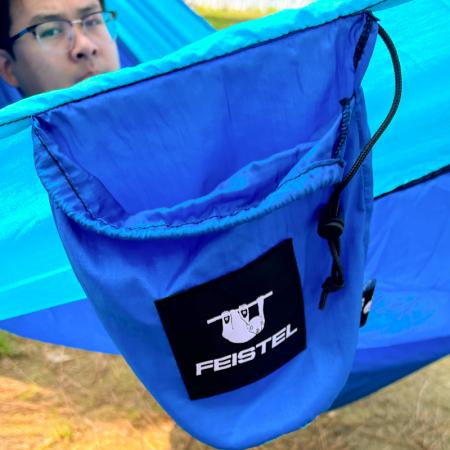 Hamac en nylon résistant et durable, anti-enroulement, type parachute, pour le camping et la randonnée, capacité de charge 200 kg