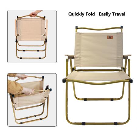 Chaise Kermit pliante d'extérieur en acier au carbone et tissu Oxford pour jardin, camping et pique-nique 