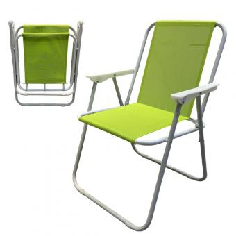 Chaise de camping/plage en acier au carbone avec structure en toile