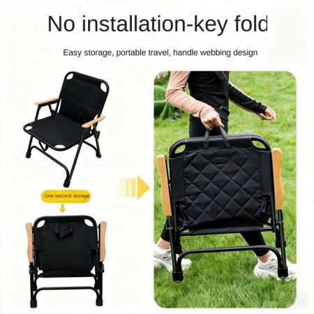 Chaises pliantes de camping, chaises de loisirs, chaises pliantes en acier au carbone