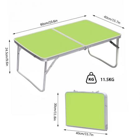 Mini table de pique-nique pliable et portable en aluminium, moderne et économique, pour ordinateur portable.