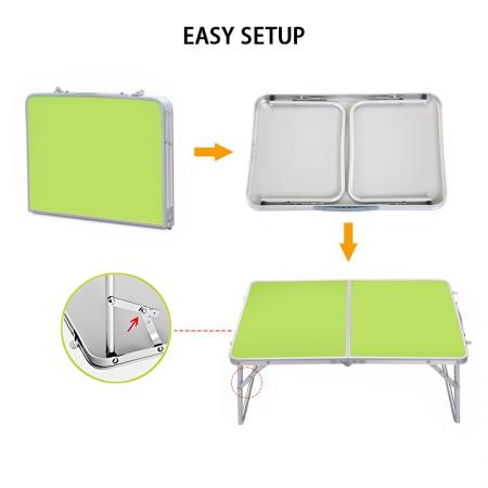 Mini table de pique-nique pliable et portable en aluminium, moderne et économique, pour ordinateur portable.