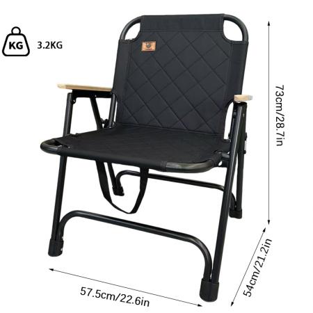 Chaises pliantes de camping, chaises de loisirs, chaises pliantes en acier au carbone