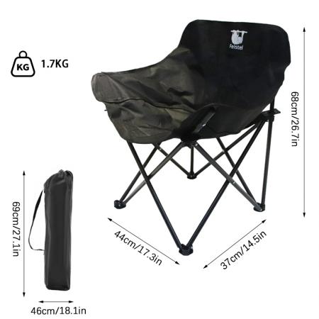 Petite chaise de camping pliante en acier au carbone