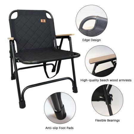 Chaises pliantes de camping, chaises de loisirs, chaises pliantes en acier au carbone