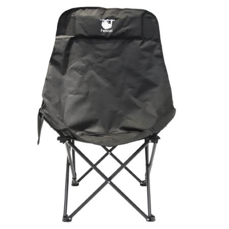 Fauteuil de camping pliant grand format à dossier haut, confortable et relaxant.