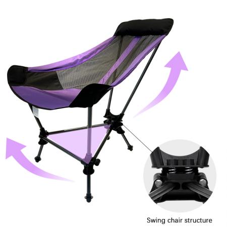 Chaise longue pliante portable ultralégère en alliage d'aluminium pour la pêche, la plage et le camping. 