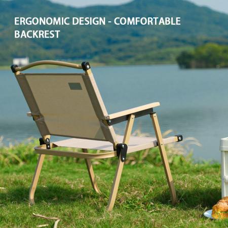 Chaise Kermit pliante d'extérieur en acier au carbone et tissu Oxford pour jardin, camping et pique-nique 