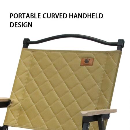 Chaise de jardin pliable et portable Kermit avec accoudoirs en bois massif. 