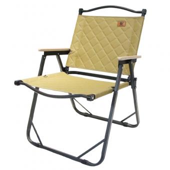 Chaise de camping Kermit avec main courante en bois massif