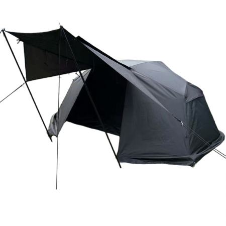 Tente de camping imperméable avec auvent, idéale pour les voyages, la randonnée et le camping en plein air. Structure à une chambre, montage facile. 