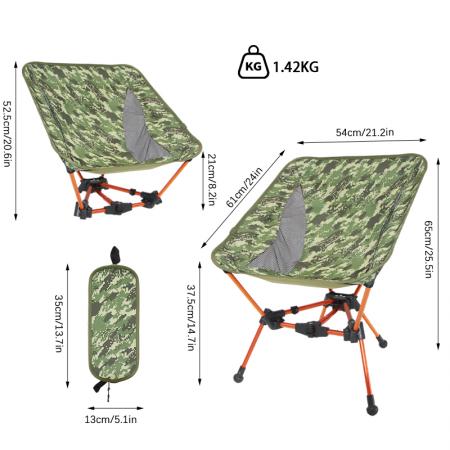 Chaise de plage pliante portable et légère pour pique-nique, pêche et camping. 