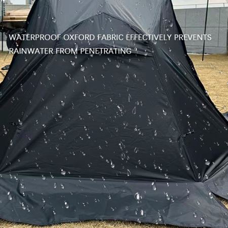 Tente de camping imperméable avec auvent, idéale pour les voyages, la randonnée et le camping en plein air. Structure à une chambre, montage facile. 
