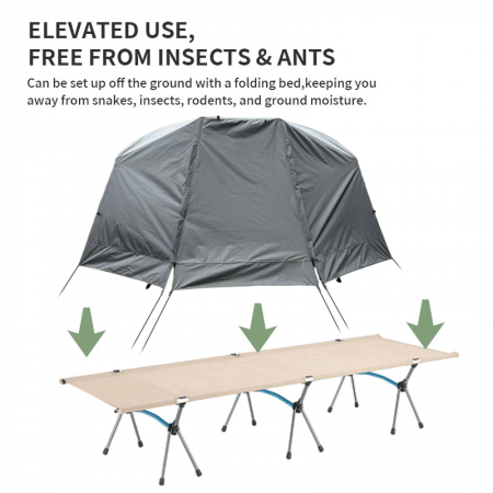 Tente de camping imperméable avec auvent, idéale pour les voyages, la randonnée et le camping en plein air. Structure à une chambre, montage facile. 