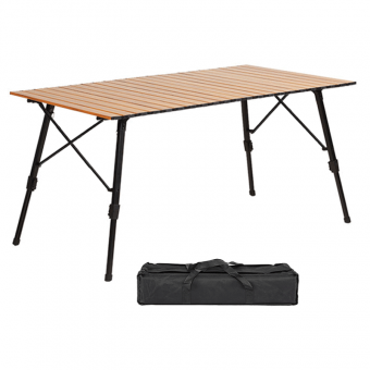 Table pliante en aluminium à hauteur réglable