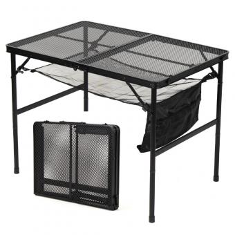 Table de camping pliante en aluminium avec filet