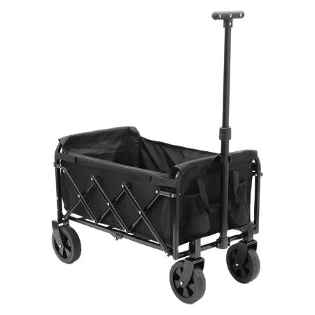 Chariot de jardin pliable et robuste avec cadre en acier inoxydable, personnalisable (OEM) 