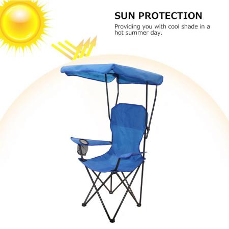Mobilier de plein air en gros, accessoires de camping, chaise de plage légère et pliable avec porte-gobelet et pare-soleil 
