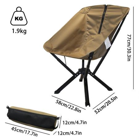Chaise pliante de camping ultralégère, compacte, compacte et portable en aluminium pour les voyages en plein air. Dépliable et pliable rapidement. 